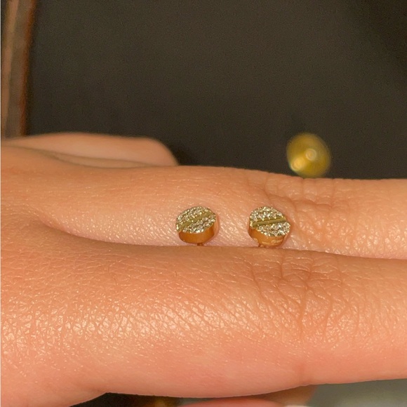 Diamond Screw Earrings - Picture 2 of 3